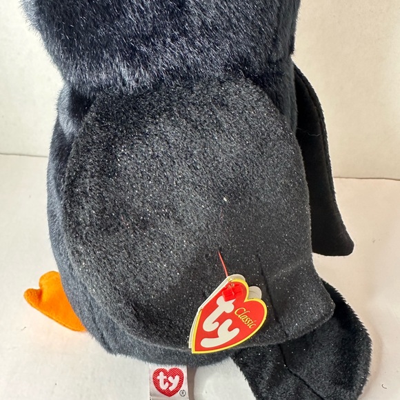 TY Classic Plush Owl Black Orange Fogs with tags 9 inches tall 2008 - Picture 4 of 6